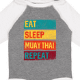 thumbnail image 4 of Inktastic Eat Sleep Muay Thai Repeat Boys or Girls Long Sleeve Baby Bodysuit, 4 of 5