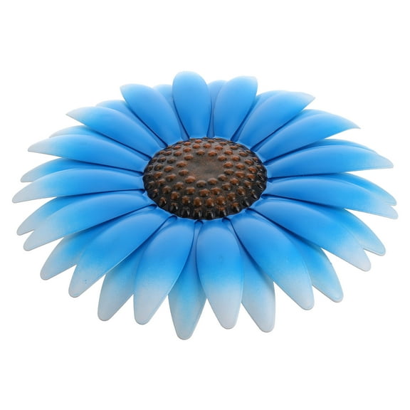 DECORNIJIA Blue Iron Flower Ornament for Wall Decor Smooth Edges Easy to Install Decorative Hanging Pendant