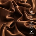 thumbnail image 5 of Flxxie 3 Pieces Twin-XL Silky Satin Sheet Set for Hair and Skin, Includes Flat Sheet, Deep Pocket Fitted Sheet and Pillowcases, Brown, 5 of 6