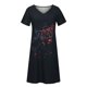 thumbnail image 4 of Vestido largo hasta la rodilla con cuello en V y manga corta con estampado cómodo e informal a la moda para mujer Pompotops  ghjkhdj14253, 4 of 8