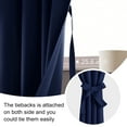 thumbnail image 6 of JIUZHEN Blackout Curtains for Bedroom, Thermal Insulated Rod Pocket Room Darkening Curtains for Living Room, Navy Blue, 42 x 63 inch, Set of 2 Drapes, 6 of 9