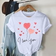 thumbnail image 5 of Lilgiuy Heart Valentines Day Shirt for Women's Cute Heart Graphic T Shirts Casual Short Sleeve Crewneck Summer Tees Tops for Daily Wear, 5 of 5