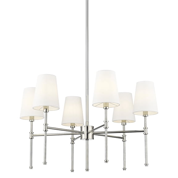 Millennium Lighting 16106-PN Adorra 6 Light 26" Wide Chandelier - Nickel