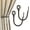 Bronze, variant on QIANJIA 2 Pack Curtain Holdbacks, USFOOK Decorative Window Drapery Tiebacks (2 Pack/1 Pair), Curtain Tie Back Hooks for Wall with Antique Silver Twisted Cage Finials (3.45" L x 5.35" W)