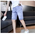 thumbnail image 2 of New Men’s Denim Shorts Summer Thin Shorts for Men Fashion Korean Version Casual Torn Pants 5 Crops Outwear  반바지 Ropa Hombre, 2 of 7