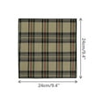 thumbnail image 2 of INSPIRE CHIC Men's Checkered Pocket Squares Cotton Traditional Handkerchiefs Solid Plaid for Business Formal Meeting Khaki One Size, 2 of 5