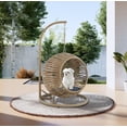 thumbnail image 4 of Kingman Handcrafted Porch Swing with Cushion for Pet - Yellow, 4 of 8