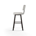 thumbnail image 3 of Amisco Clarkson Tabouret de Comptoir Pivotant de 26 Po - Polyester Gris Pâle Beige / Métal Brun Foncé, 3 of 9