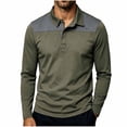 thumbnail image 2 of LONKITO Mens Polo Shirts Long Sleeve Lapel Button Pullover Shirts for Casual Business Work, 2 of 7