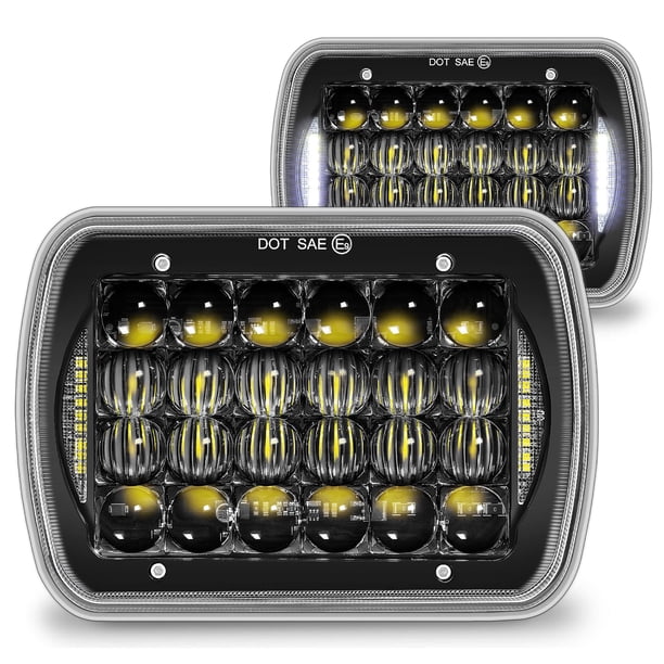 Faros LED 5x7 H6054 Negros en Tienda en Línea