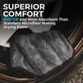 thumbnail image 4 of The Rag Company - The Gauntlet - Car Drying Towel -70/30 Blend Premium Microfiber,  12in x 12in, Grey (3-Pack), 4 of 9