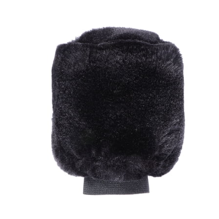 PBPBOX Car Steering Wheel Cover Set Black Plush Protects from Frosty Winter and Hot Summer