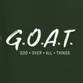 thumbnail image 6 of Wild Bobby, Goat God Over All Things Inspirational/Christian Unisex Graphic Hoodie Sweatshirt, Forest Green, XX-Large, 6 of 6