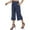 Navy, variant on BLOCLOALO Capri Pants Wide Leg Pants 2025 Womens Pants Loose High Waisted Wide Leg 3/4 Pants Drawstring Casual Trousers with Pockets Elastic Waist Pants Pants with Pockets Womens Pants Trendy Beige L