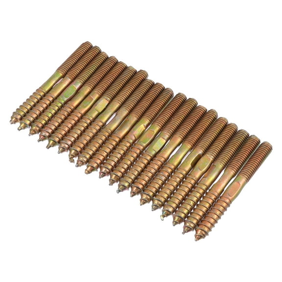 50 Pcs Hanger Bolts Double Headed Bolts Self-Tapping Screw Wood Furniture Joint