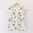 thumbnail image 2 of Yutgune Baby Boy Girl Cotton Romper Summer Rabbit Print Sleeveless Bodysuit Breathable Infant Jumpsuit 0-12 Months, 2 of 3
