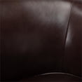 thumbnail image 3 of Turner Brown Top Grain Leather Modern Swivel Chair, 3 of 8