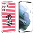 thumbnail image 1 of TalkingCase Slim Phone Case Compatible for Samsung Galaxy S23 Ultra 2023, Stripes pineapple Print, Lightweight, Flexible, USA, 1 of 7