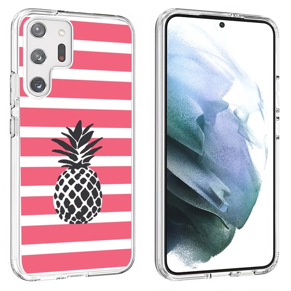 TalkingCase Slim Phone Case Compatible for Samsung Galaxy S23 Ultra 2023, Stripes pineapple Print, Lightweight, Flexible, USA