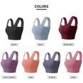 thumbnail image 4 of TFixol Mujer Sujetador deportivo Push-up A prueba de golpes Acolchado Crop Tops Empalme Tank-Top, 4 of 8