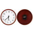 thumbnail image 3 of Reloj grande de pared de madera maciza, silencioso y sencillo, colgante, para el hogar, oficina y dormitorio (con escala), 3 of 8