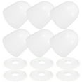 thumbnail image 6 of 6pcs Universal Toilet Bolt Caps Round Plastic Push-On Toilet Bowl Bolt Caps Covers with Extra Washers for Easy Installation White Color, 6 of 8
