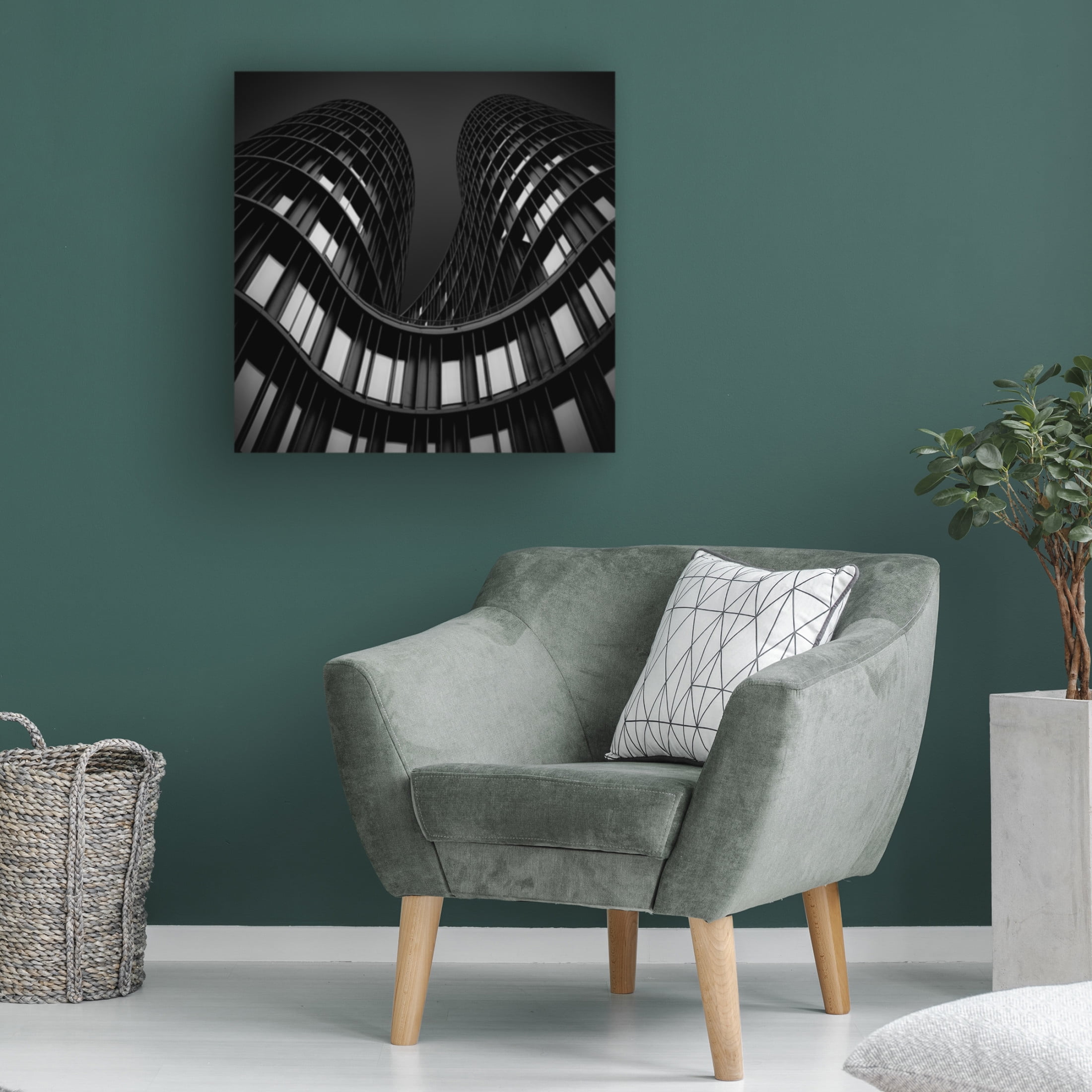 Canvas Wall Art - Inge Schuster 'Axel Towers' Wall Art for Living Room, Bedroom, or Office D?cor by Trademark Fine Art - 35 x 35 Inches
