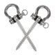 thumbnail image 3 of 2 Pcs 304 Stainless Steel Screw Bracket Heavy Duty 180° Swing Hangers Yoga Hammock Chair Sandbag Har, 3 of 5