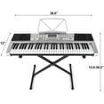 thumbnail image 7 of Mustar 61 Lighted Keys Electric Portable Keyboard Piano with Stand, Headphones, Microphone, 7 of 7