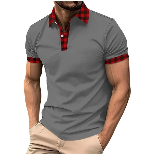 YanHoo Polos de Golf pour Hommes Grande Taille Manches Courtes Col d'Été