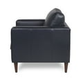 thumbnail image 4 of Bickford Navy Blue Colored Leather Chair, 4 of 10