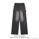 thumbnail image 5 of Pantalones vaqueros con cremallera lateral para hombre, ropa de calle a la moda, pantalones vaqueros rectos holgados, pantalones Vintage que combinan con todo, otoño 2024, 5 of 5