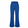 thumbnail image 7 of Jalioing Women's High Waist Yoga Pants Slim Flare Leg Plain Trousers Dressy Casual Side Slit Pants with Back Pocket, 7 of 7