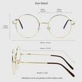 thumbnail image 3 of LifeArt Blue Light Blocking Glasses, Anti Eyestrain, Computer Reading Glasses, Gaming Glasses, TV Glasses for Women Men, Stylish Unisex Alloy Round Frame (Golden Steel, +1.50 Magnification), 3 of 7