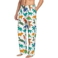 thumbnail image 3 of Kdxio Colorful Dinosaur Print Men's Sleep Pajama Pant Lounge Pants with Pockets, 3 of 8