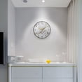 thumbnail image 3 of White and Gold Marble Acrylic Wall Clocks Quiet Round Clock Battery Operated Non-Ticking Clock for Bedroom Kitchen Office Decorative 9.5 Inch, 3 of 10