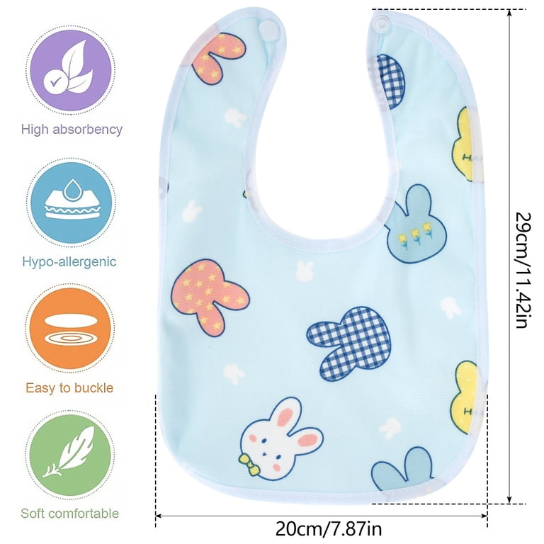 Lzvxtym 10 Pack Baby Waterproof Snap Bibs, Multicolor photo 4