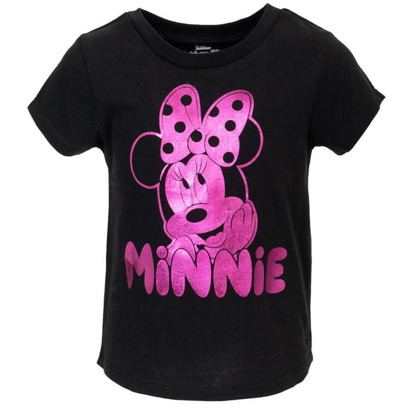 Disney Minnie Mouse Toddler Girls Pullover T-Shirt Toddler to Big Kid