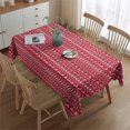thumbnail image 2 of Red Christmas Pattern Rectangle Tablecloth 60"x84",Waterproof Polyester Rectangle Table Cloth, Wipeable Spillproof Polyester Tablecloth for Dining, Camping, Indoor and Outdoor, 2 of 5
