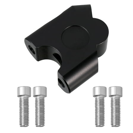 SOPOTUTU Motorcycle Handlebar Riser Adapter Set, Aluminum Alloy, Black, Compatible with Most Motorcycles