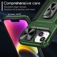 thumbnail image 2 of SaniMore for iPhone 12 Stand Case, Slide Camera Cover 360 Degree Rotating Kickstand Magnetic Car Mount Hybird Tri-layer Rugged Shell Military-grade Shockproof Anti-drop Cover, Darkgreen, 2 of 10