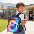thumbnail image 4 of Jeiento Football Kids Toddler Backpack for Preschool, 13.5 Inch Lightweight School Bag for Boys 2-5, Bookbag with 2 Side Mesh Pockets, 4 of 7