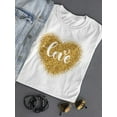 thumbnail image 3 of Gold Heart Love T-Shirt Women -Image by Shutterstock, Female XX-Large, 3 of 4
