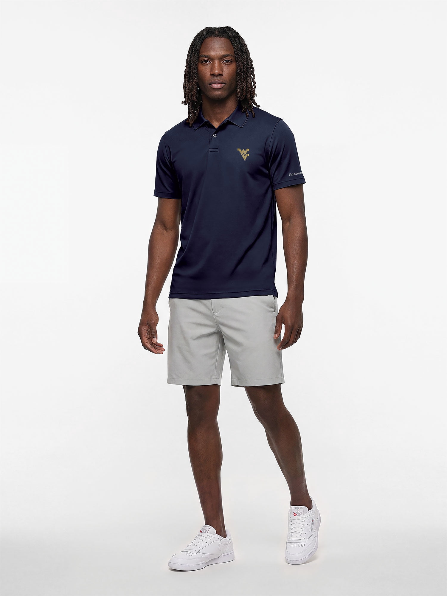 West Virginia Mountaineers Reebok Mens Short Sleeve Polo Shirt