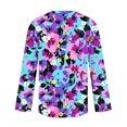 thumbnail image 5 of Molidfa Women’s Relaxed Fit Floral Mix 3/4 Sleeve Blouse, 5 of 5