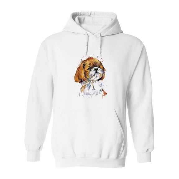 Chinse Watercolor Dog Design Hoodie Women -Image by Shutterstock, Female XX-Large