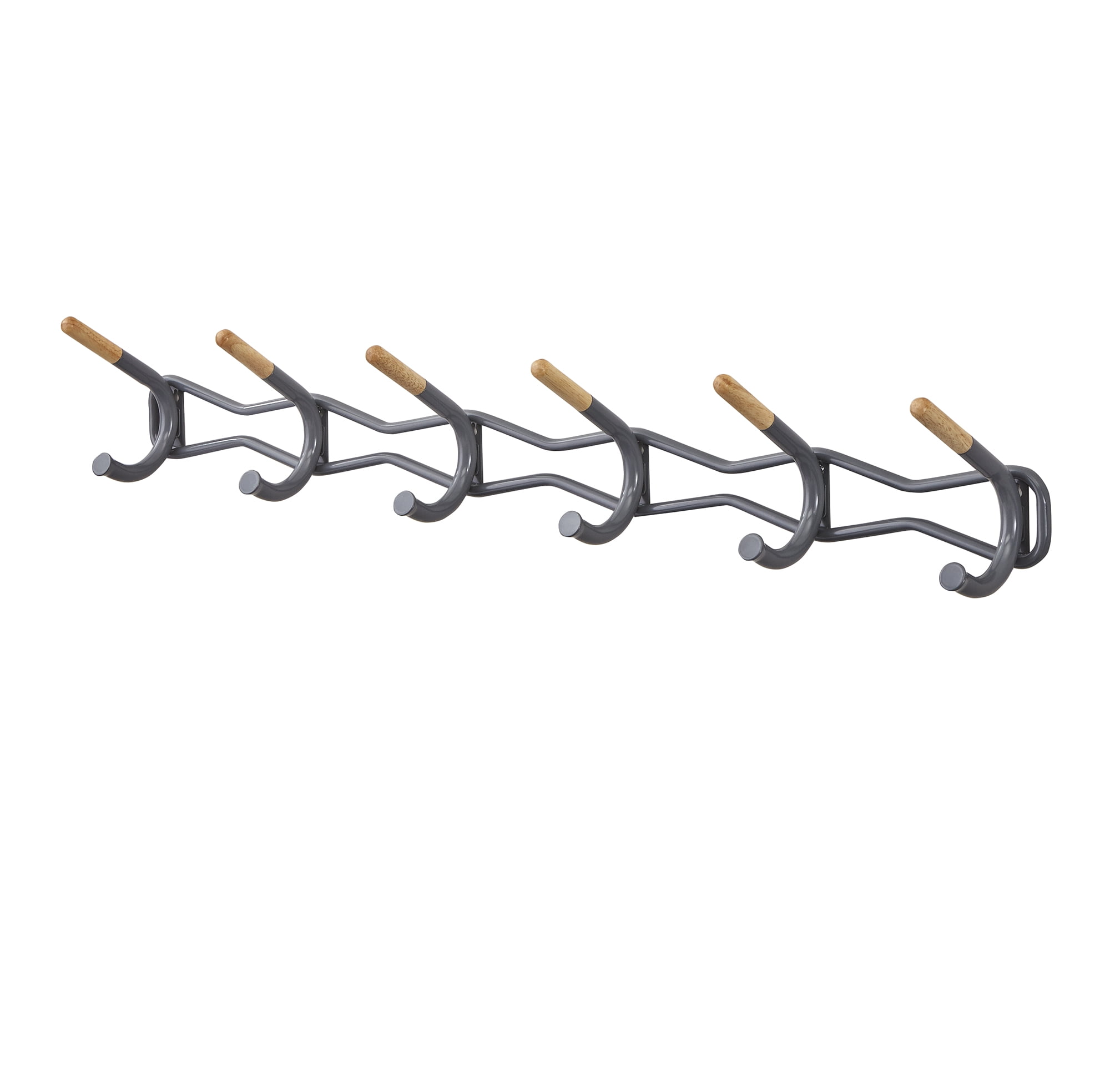 Family Coat Wall Rack, 6Hook, Cream