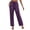Purple, variant on Levmjia Women's Sequin Wide Leg Pants, High Waist Glitter Pants for Women, Elastic Waist Casual Party Pants, Solid Color Festival Dance Lounge Pants