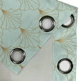 thumbnail image 4 of Ambesonne Art Deco Grommet Curtain, Minty Vintage Line Shells, 50"x96", Mint Green Sand Brown, 4 of 5