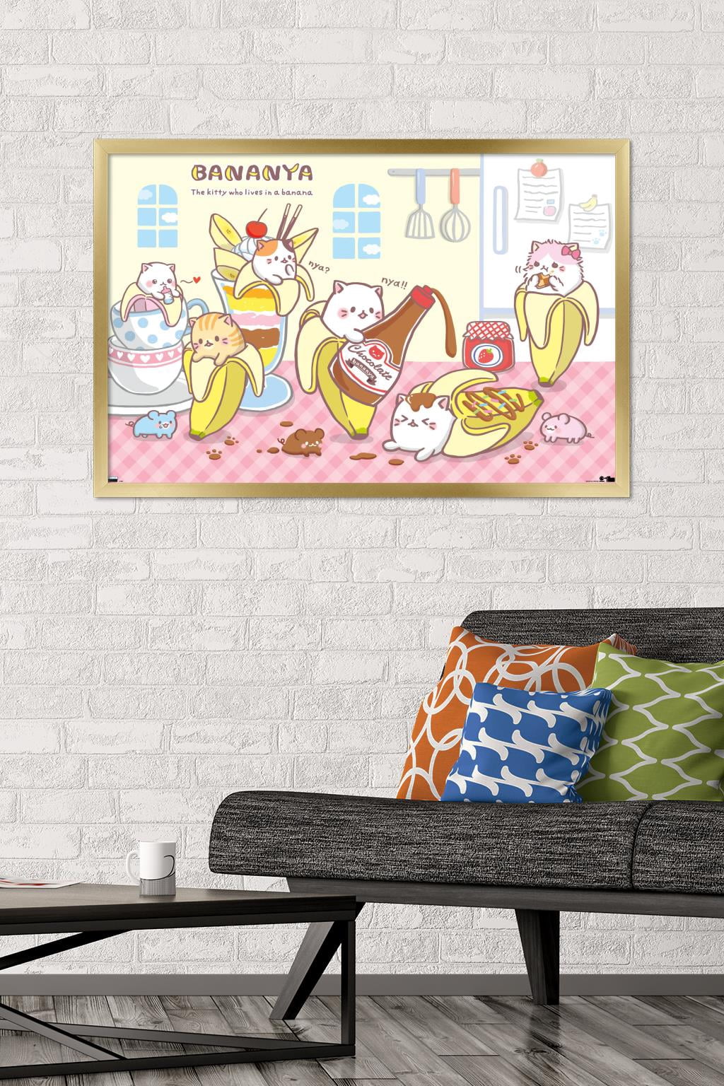 Bananya - Chocolate Wall Poster, 22.375" x 34" Framed